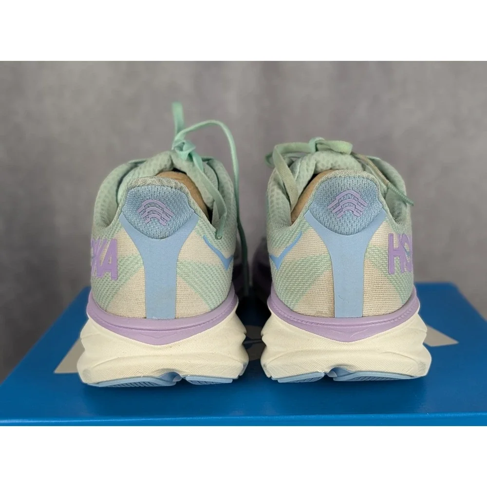 Hoka Clifton 9 Womens Running Shoes Sea Glass Orchid‎ Mauve Size 7.5B